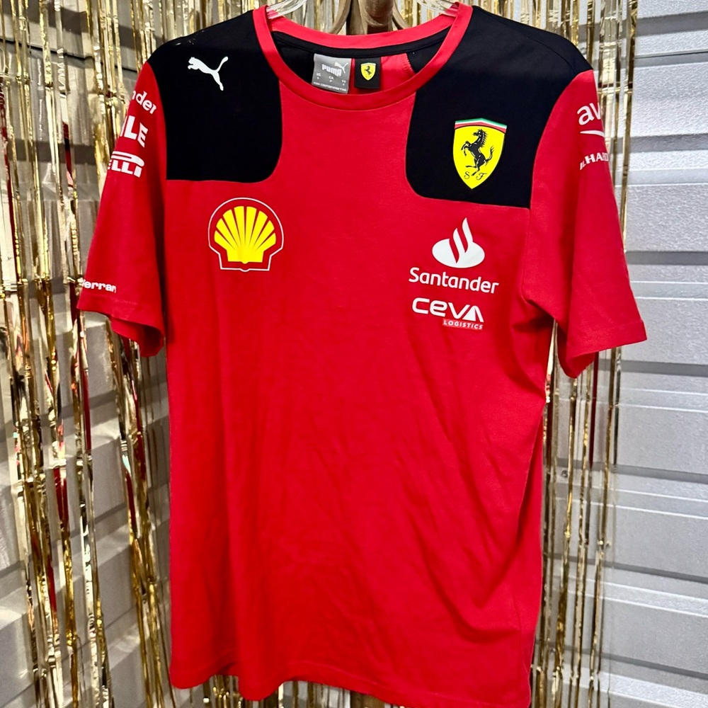 SALE! Puma Red and Black Ferrari F1 Shirt